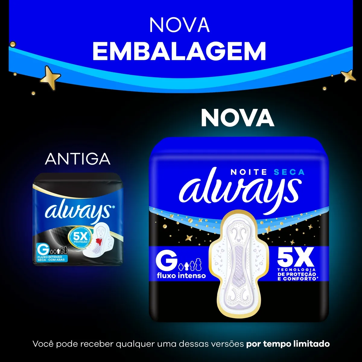 Absorvente Always Noite Seca com Abas Fluxo Intenso 8 Unidades — foto 4