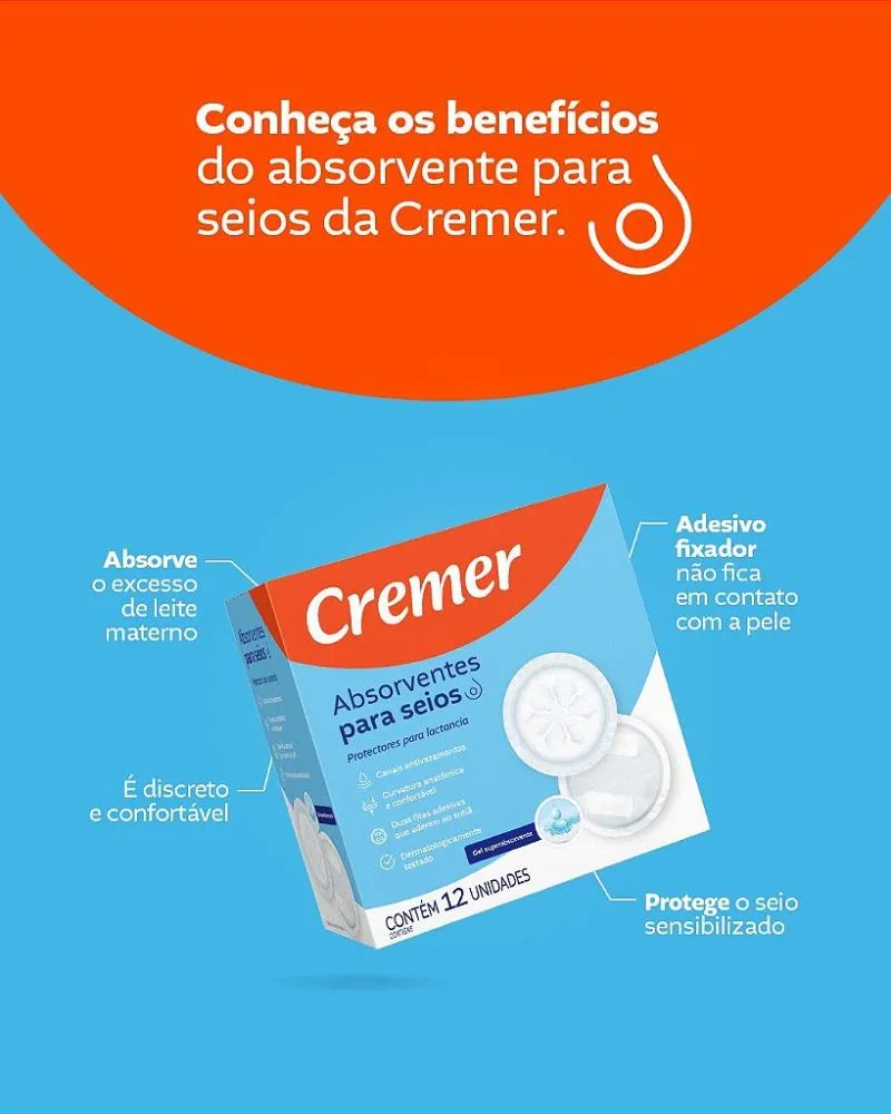 Absorvente em Gel Protetor para Seios 12 Unidades Cremer — foto 2
