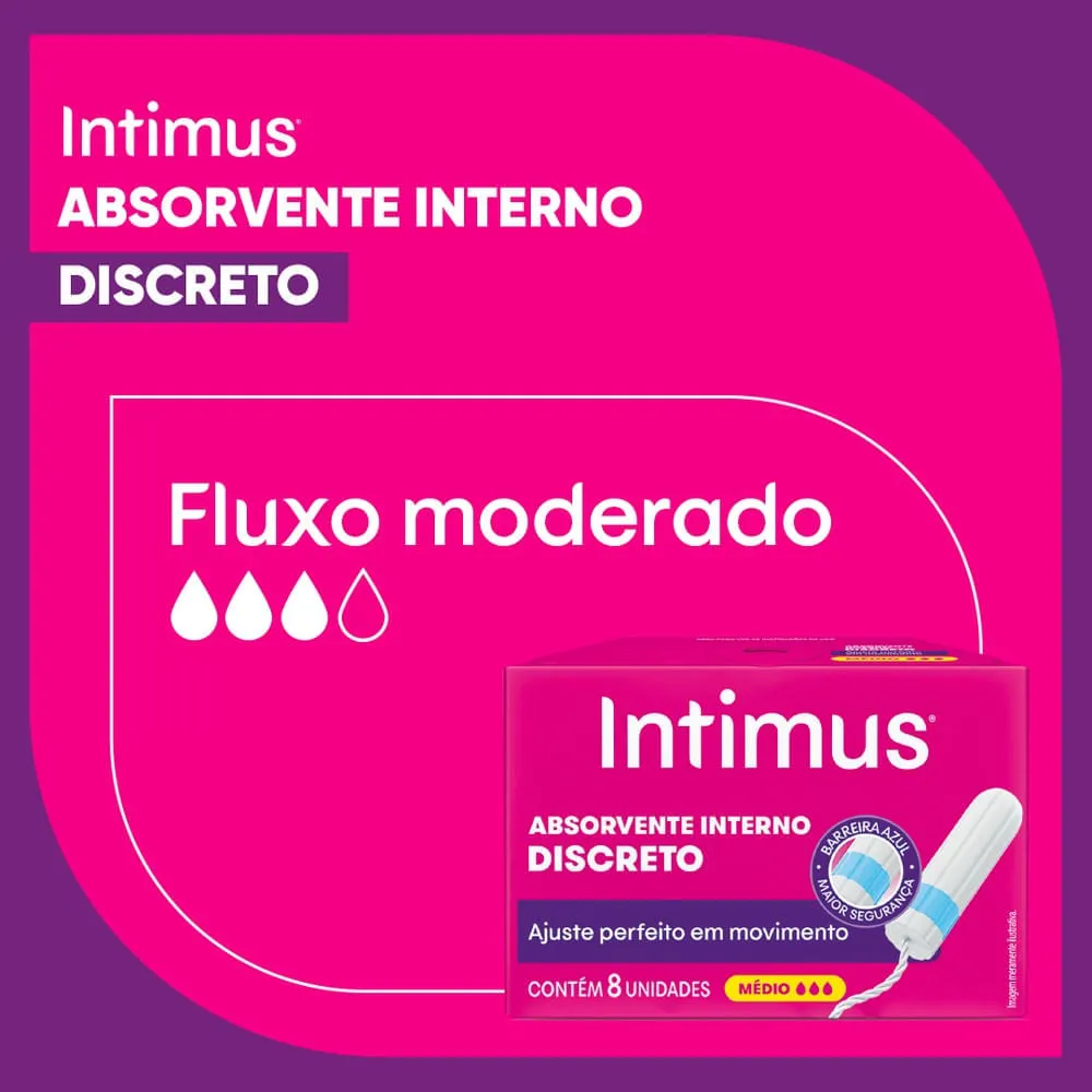 Absorvente Interno Intimus Discreto Médio 8 Unidades — foto 10