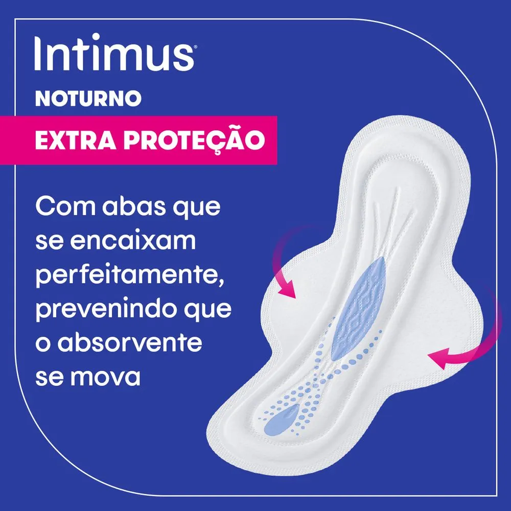 Absorvente Intimus Noturno Cobertura Suave com Abas 30 Unidades — foto 10