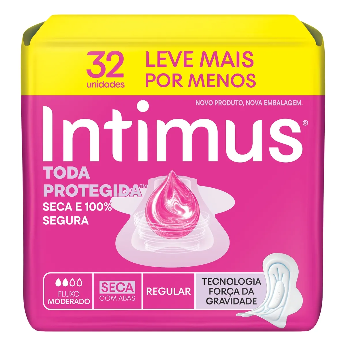 Absorvente Intimus Toda Protegida Dia Seca Com abas - 32 un
