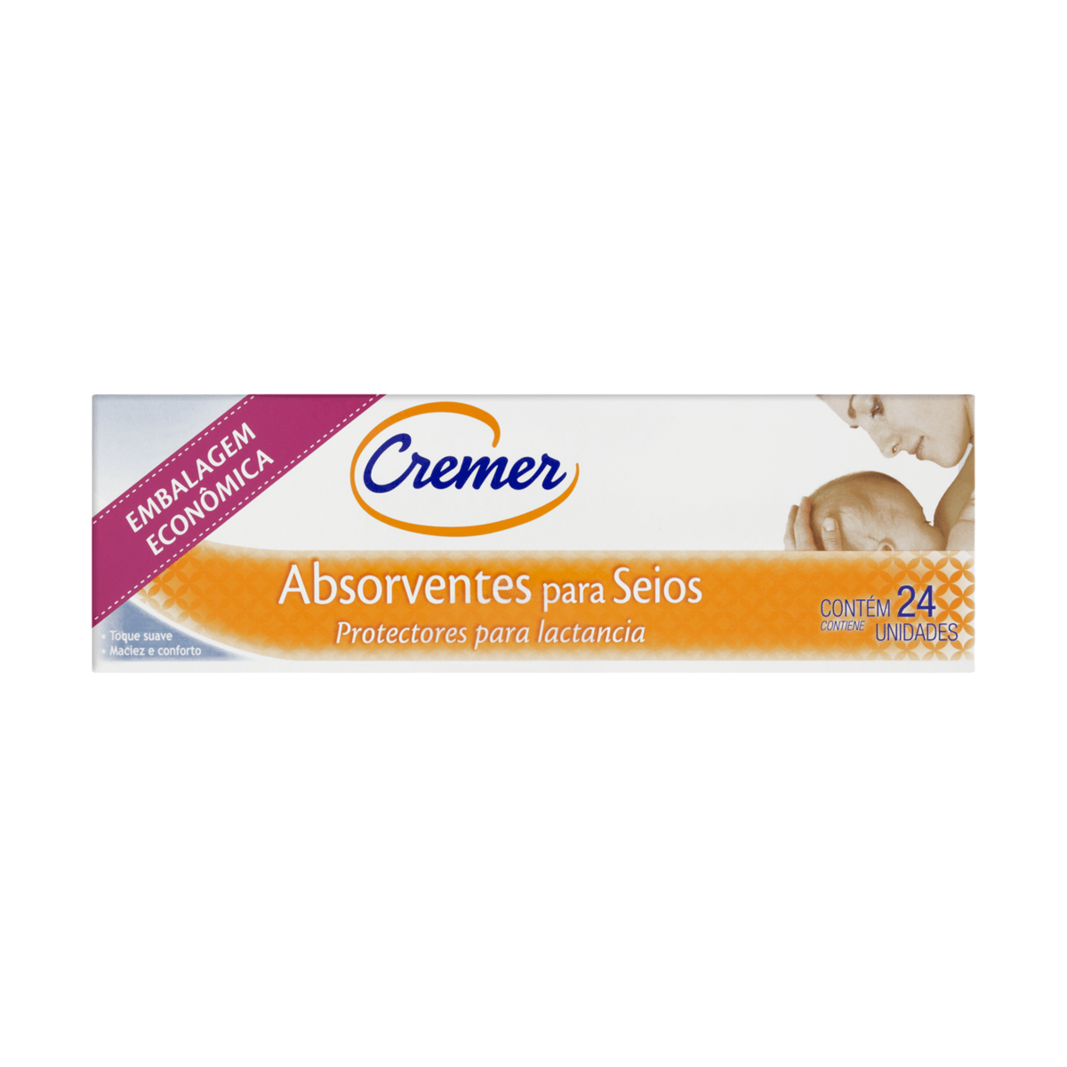 Absorvente para Seios Cremer com 24 Unidades