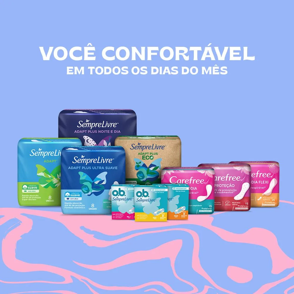 Absorvente Sempre Livre Adapt Cobertura Suave com Abas 16 Unidades — foto 6