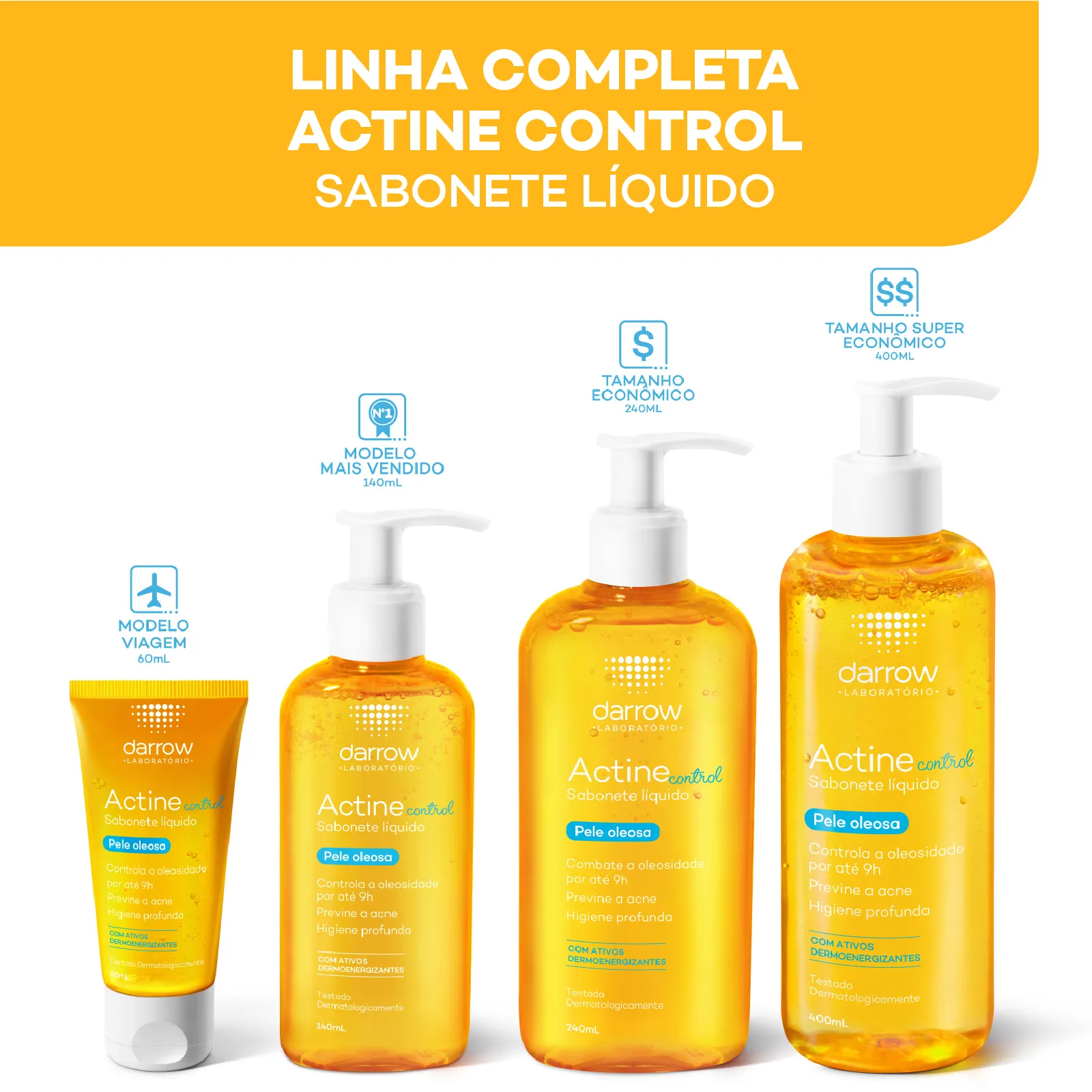 Actine control sabonete Líquido Para pele Oleosa 240ml — foto 6