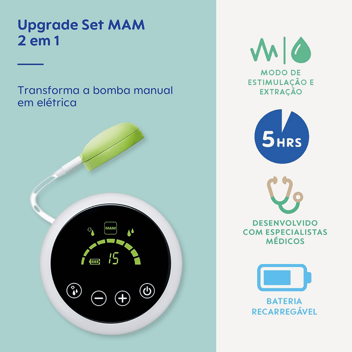 Adaptador Elétrico MAM para Bomba Tira Leite Manual 1 Unidade — foto 7