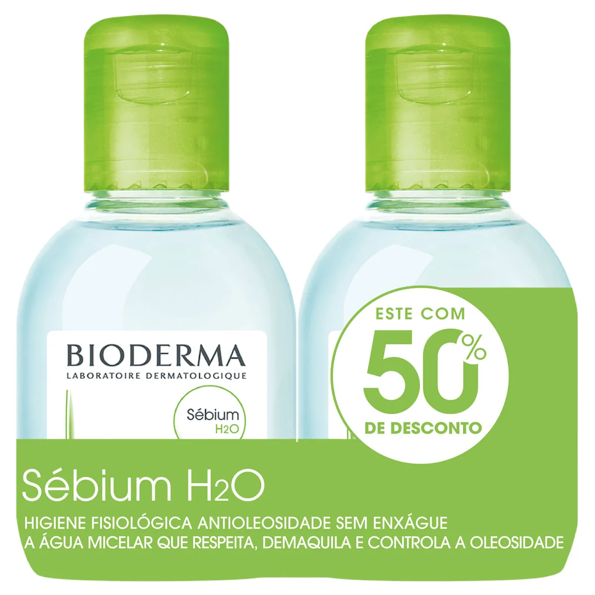 Água Micelar Bioderma Sébium H2O 100ml 2 Unidades