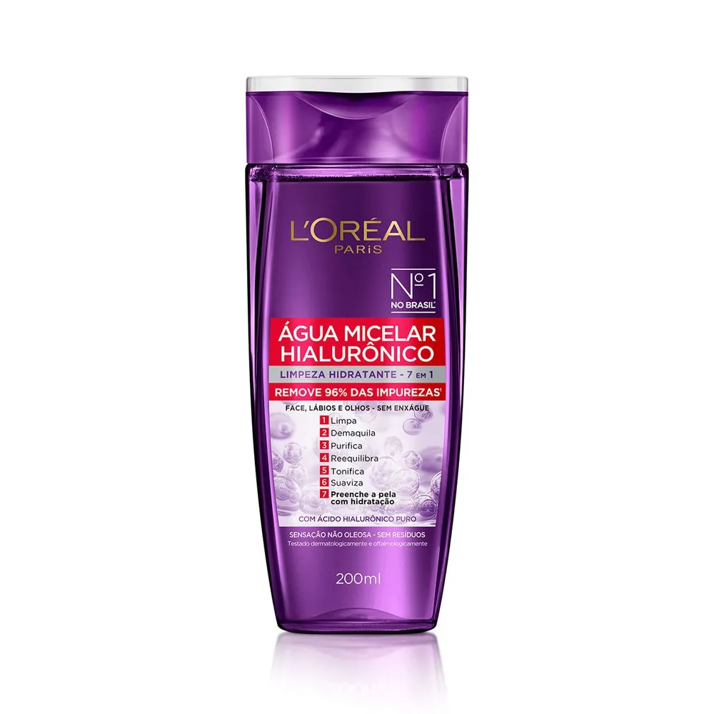 Água Micelar L'Oréal Paris Hialurônico 7 em 1 200ml