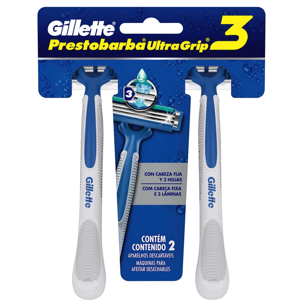 Aparelho de Barbear Descartável Gillette Prestobarba Ultragrip 3 2 Unidades — foto 2