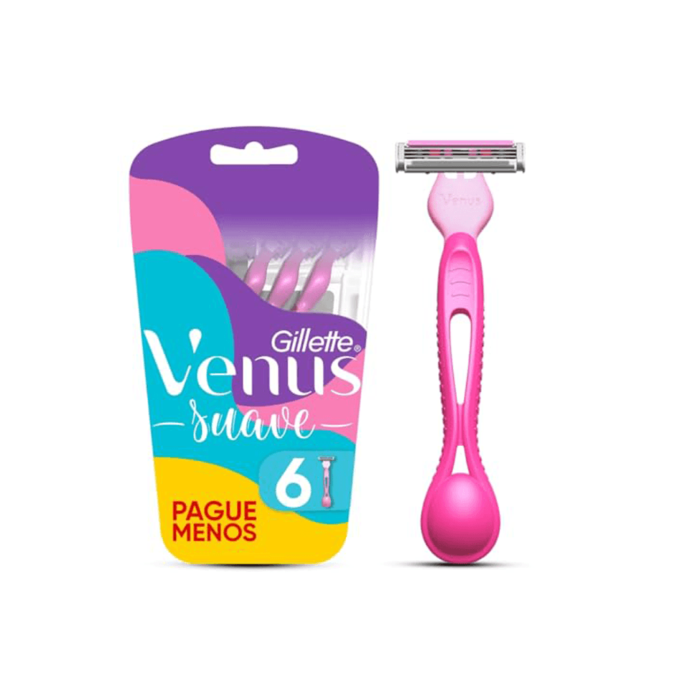 Aparelho de Depilação Descartável Gillette Venus Suave 6 Unidades