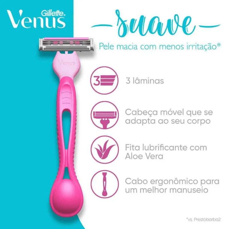 Aparelho de Depilação Descartável Gillette Venus Suave 6 Unidades — foto 4