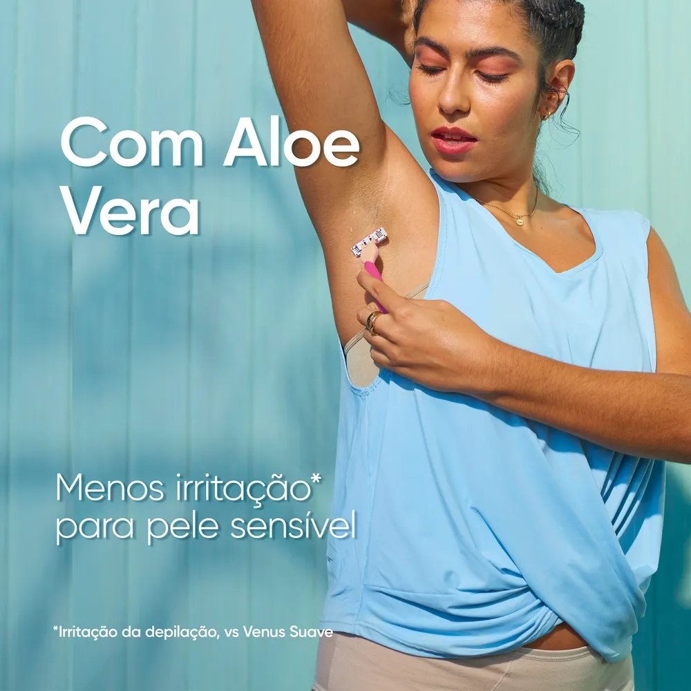 Aparelho de Depilação Descartável Gillette Venus Suave Sensitive 4 Unidades — foto 3
