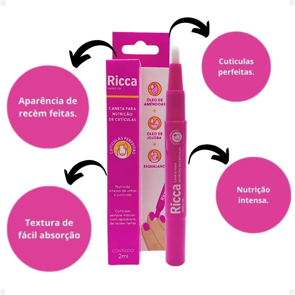 Caneta para Cutículas Ricca Nutritiva 2ml — foto 5