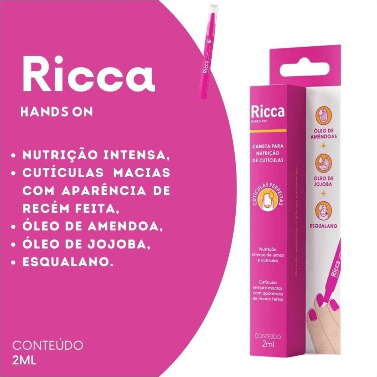 Caneta para Cutículas Ricca Nutritiva 2ml — foto 6