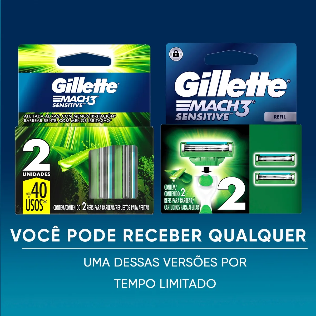 Carga para Aparelho de Barbear Gillette Mach3 Sensitive 2 Unidades — foto 7