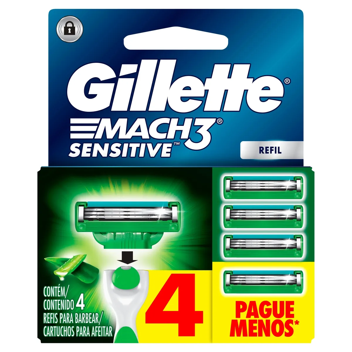 Carga para Aparelho de Barbear Gillette Mach3 Sensitive 4 Unidades — foto 8