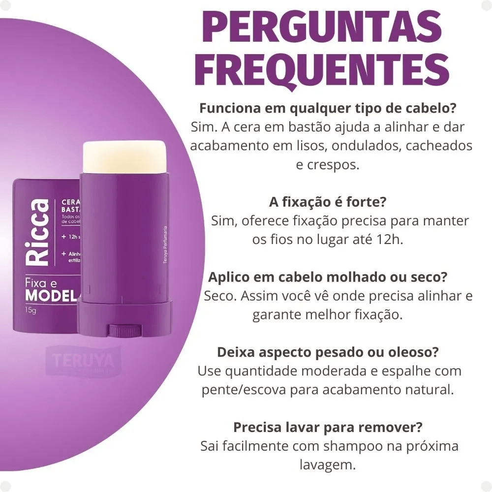 Cera Fixadora Em Bastão Ricca 15g — foto 3