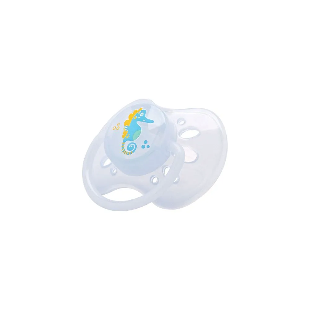 Chupeta Lolly Kinddy Oceano Ortodôntica +6 meses Silicone Azul Tamanho 2 1 Unidade