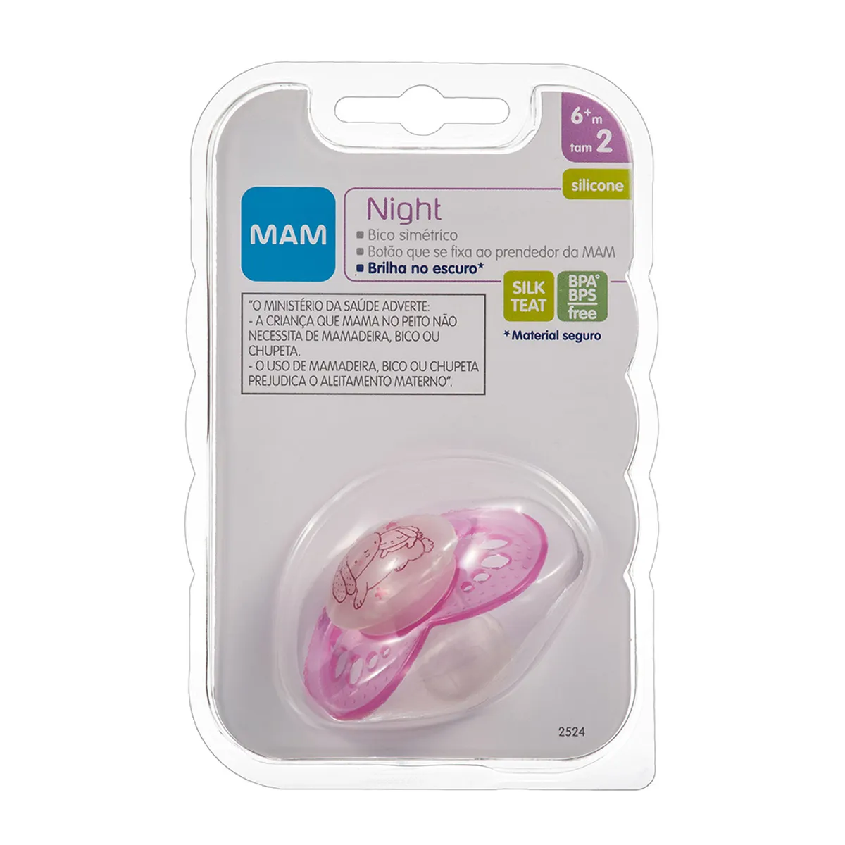 Chupeta Mam Night Girls 6+ Meses De Idade