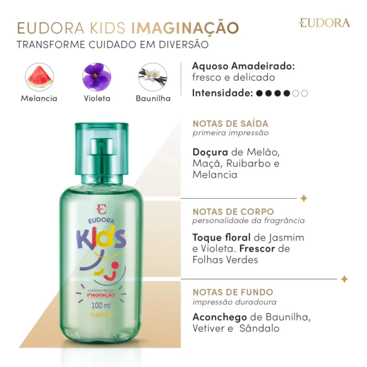 Colônia Infantil Eudora Kids Imaginação Vegana 100ml — foto 2