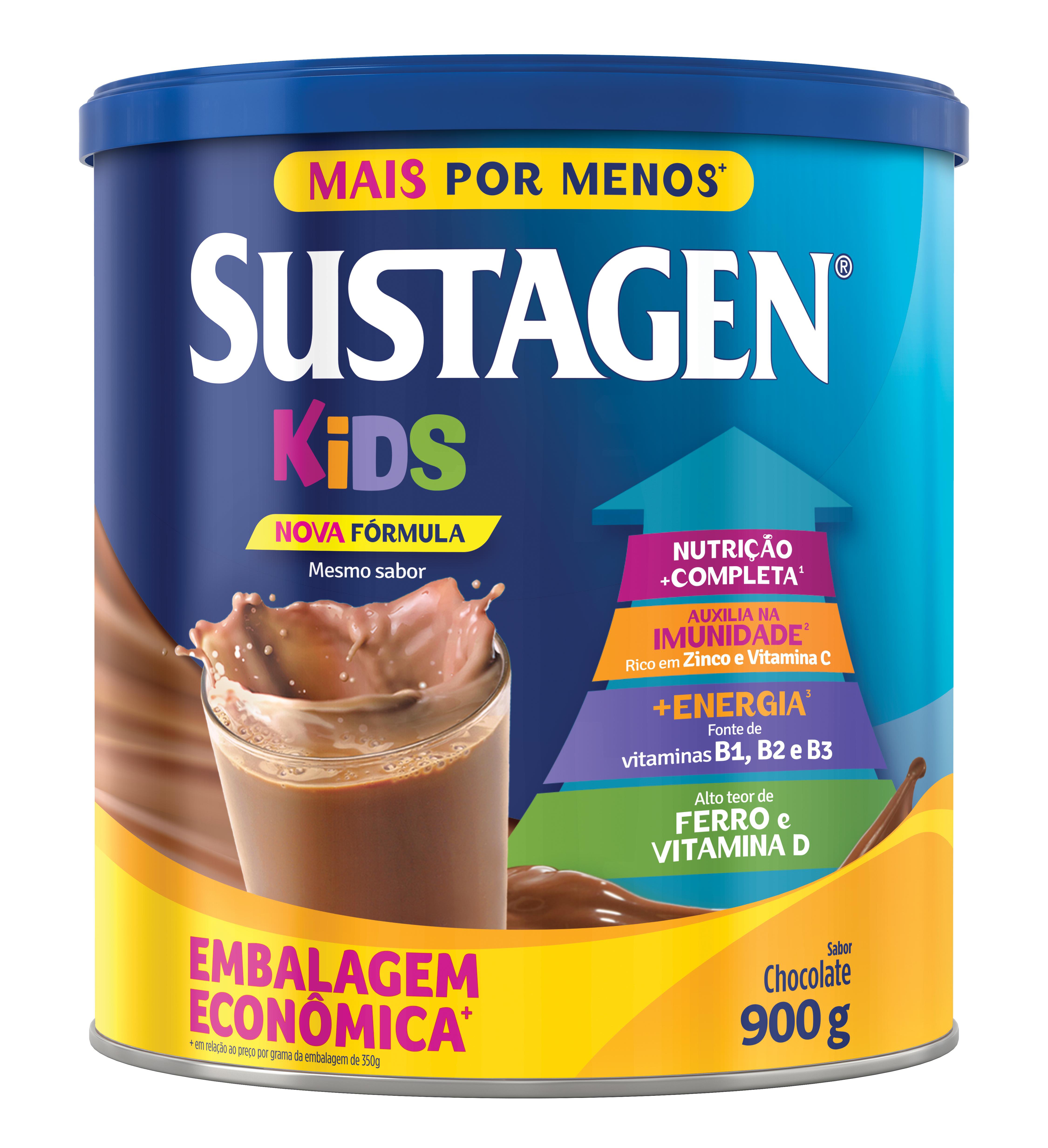 Complemento Alimentar Infantil Sustagen Kids Sabor Chocolate 900g