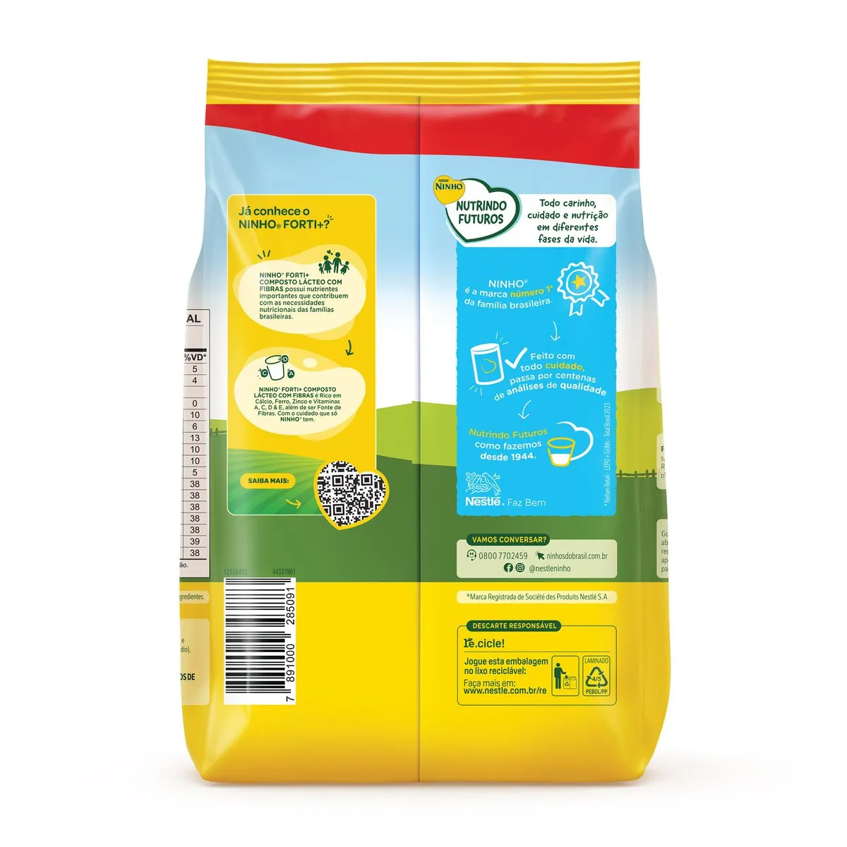 Composto Lácteo NINHO Forti+ Fibras Sachê 750g — foto 2