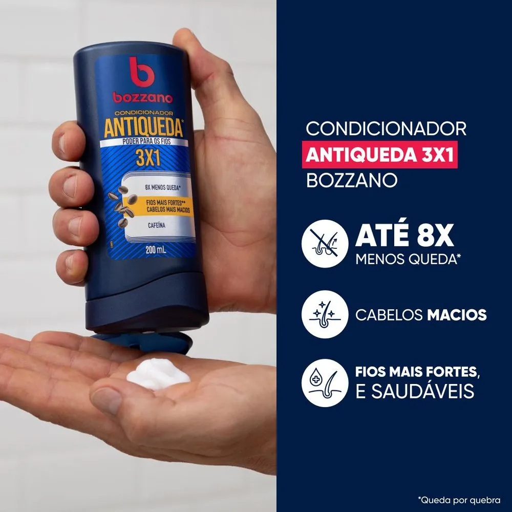 Condicionador Bozzano Antiqueda 3 x 1 Cafeína 200ml — foto 2