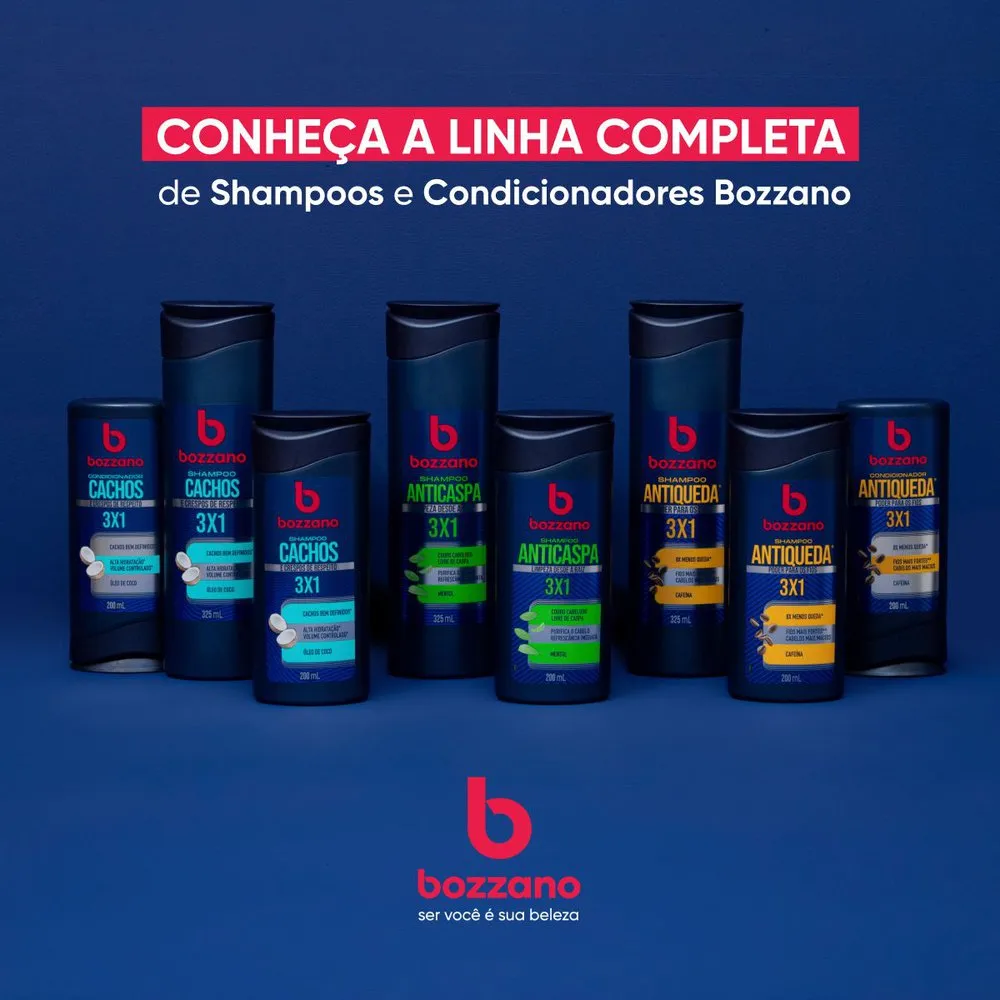 Condicionador Bozzano Antiqueda 3 x 1 Cafeína 200ml — foto 6