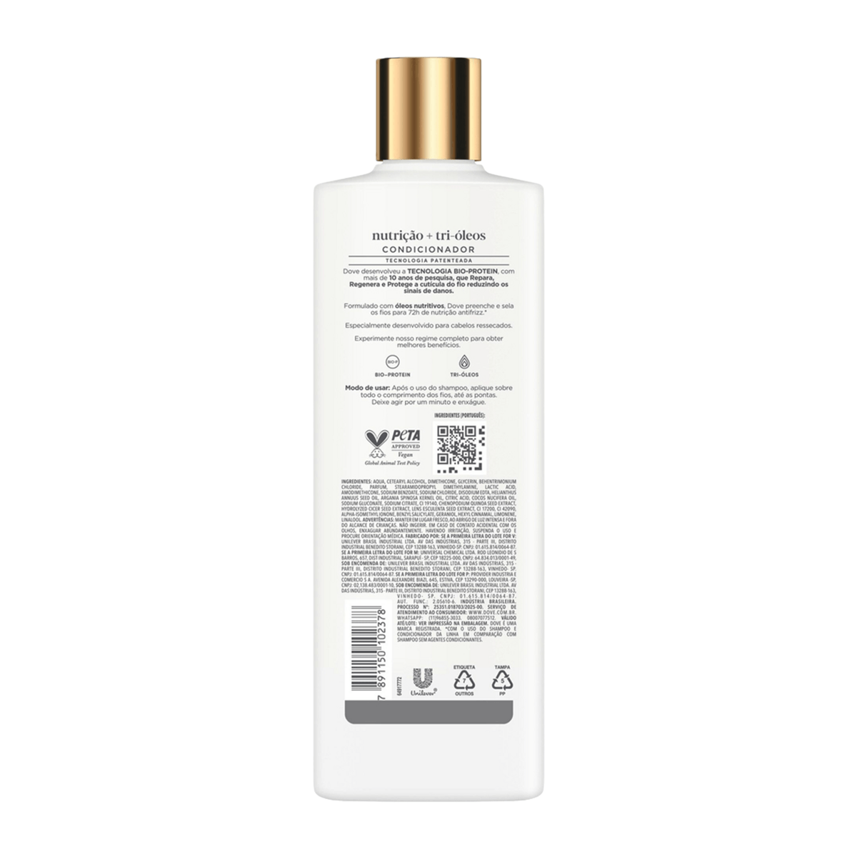 Condicionador Dove Nutrição + Tri-Óleos Frasco 370ml — foto 3