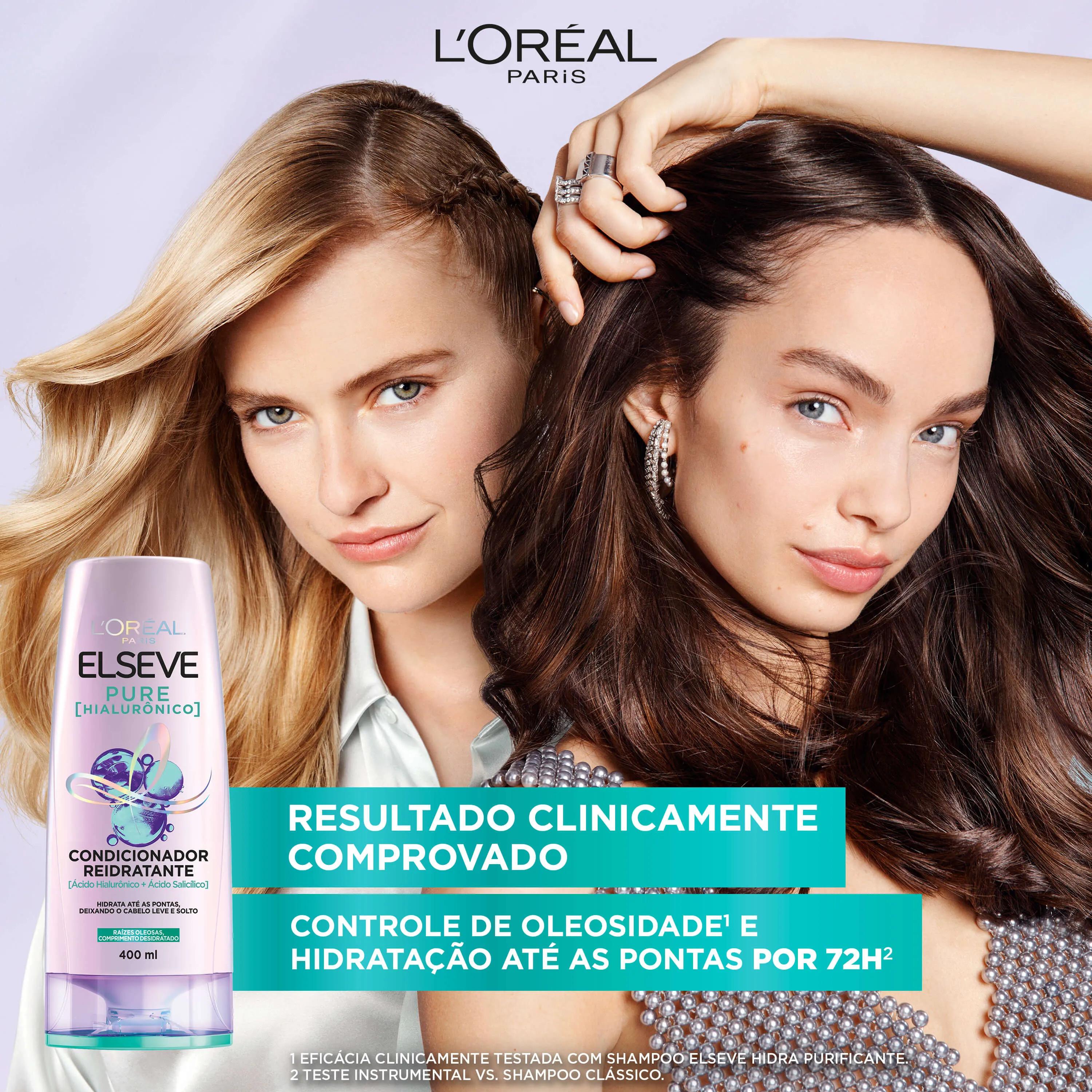 Condicionador Elseve Pure Hialurônico Reidratante 400ml — foto 3