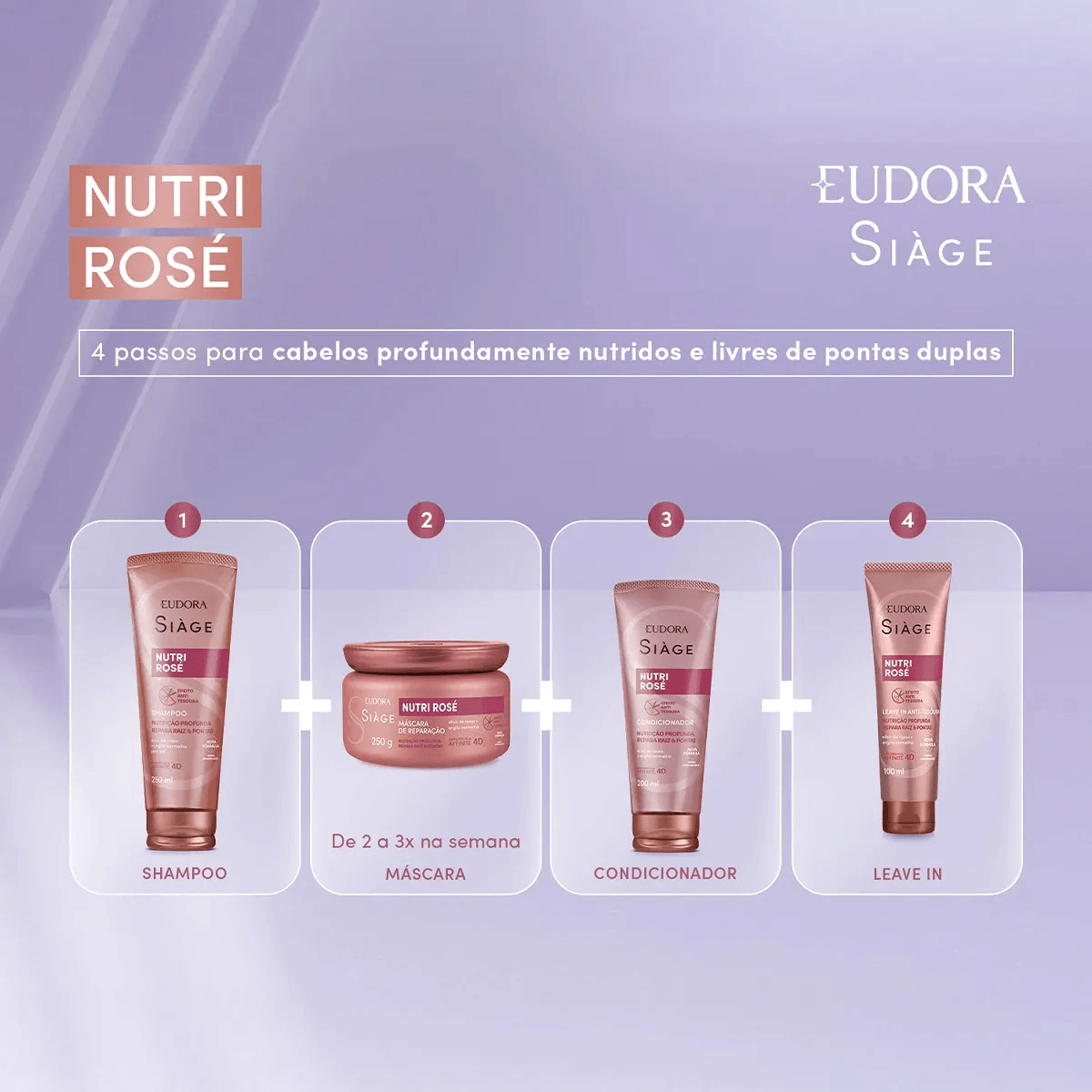 Condicionador Eudora Siàge Nutri Rosé 200ml — foto 3