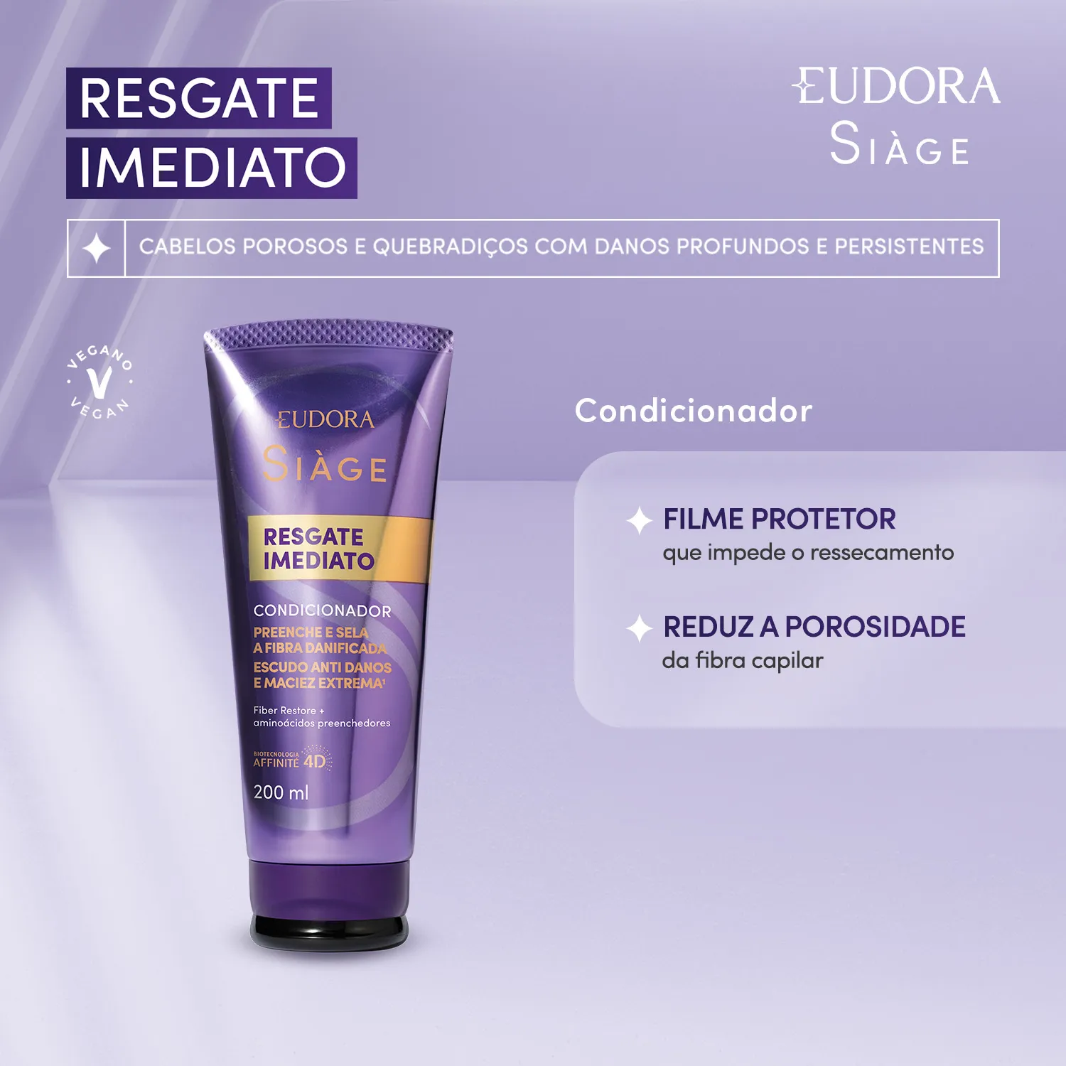 Condicionador Eudora Siàge Resgate Imediato 200ml — foto 2
