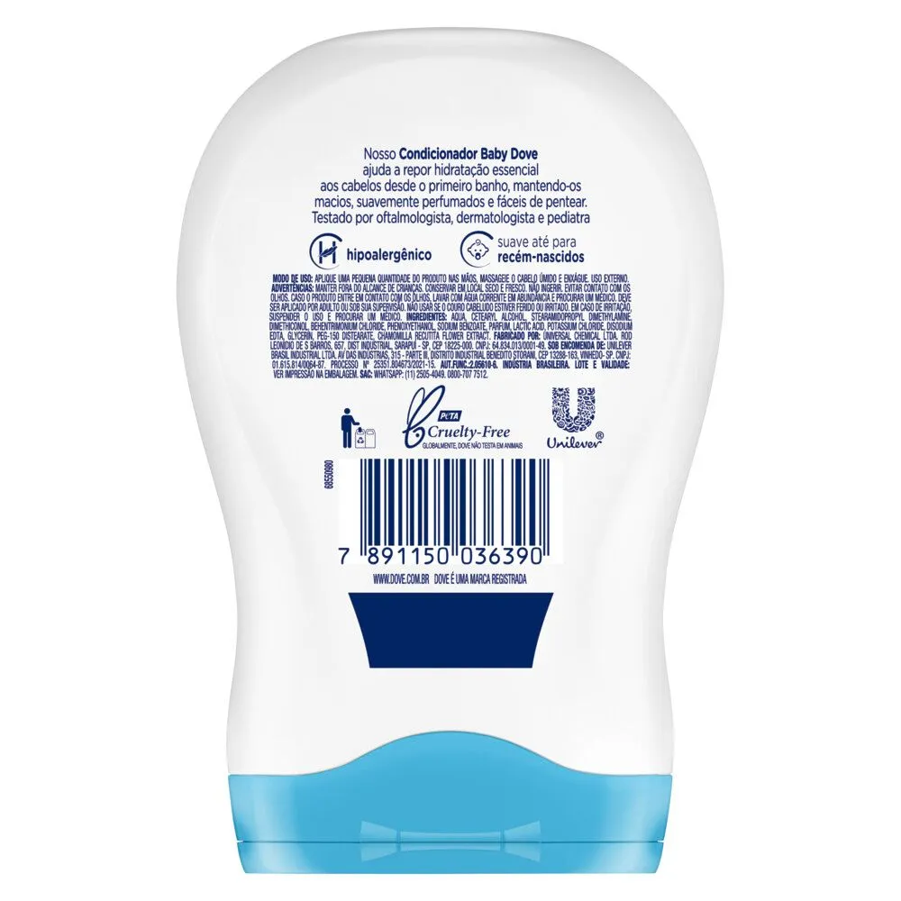 Condicionador Infantil Baby Dove Hidratação Enriquecida 200ml — foto 3