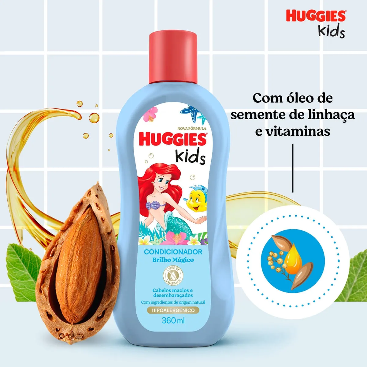 Condicionador Infantil Huggies Kids Brilho Mágico 360ml — foto 5
