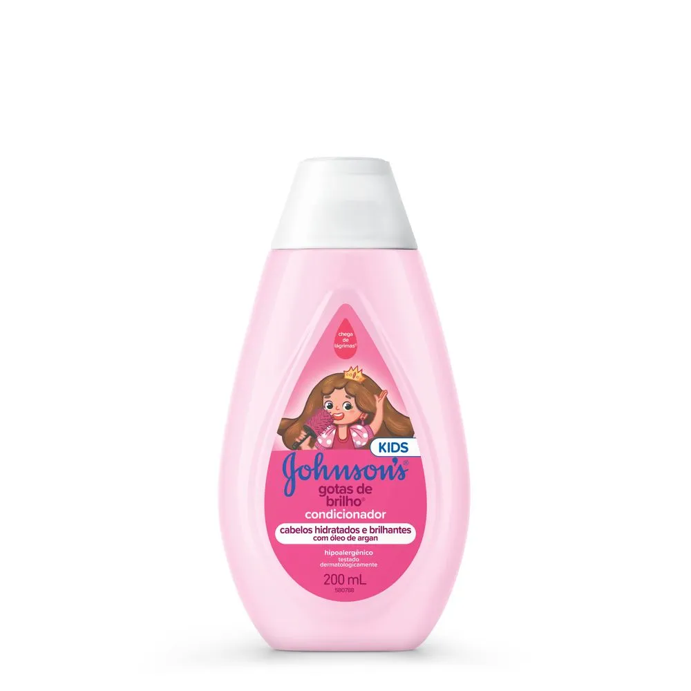 Condicionador Infantil Johnson's Baby Gotas de Brilho 200ml — foto 2