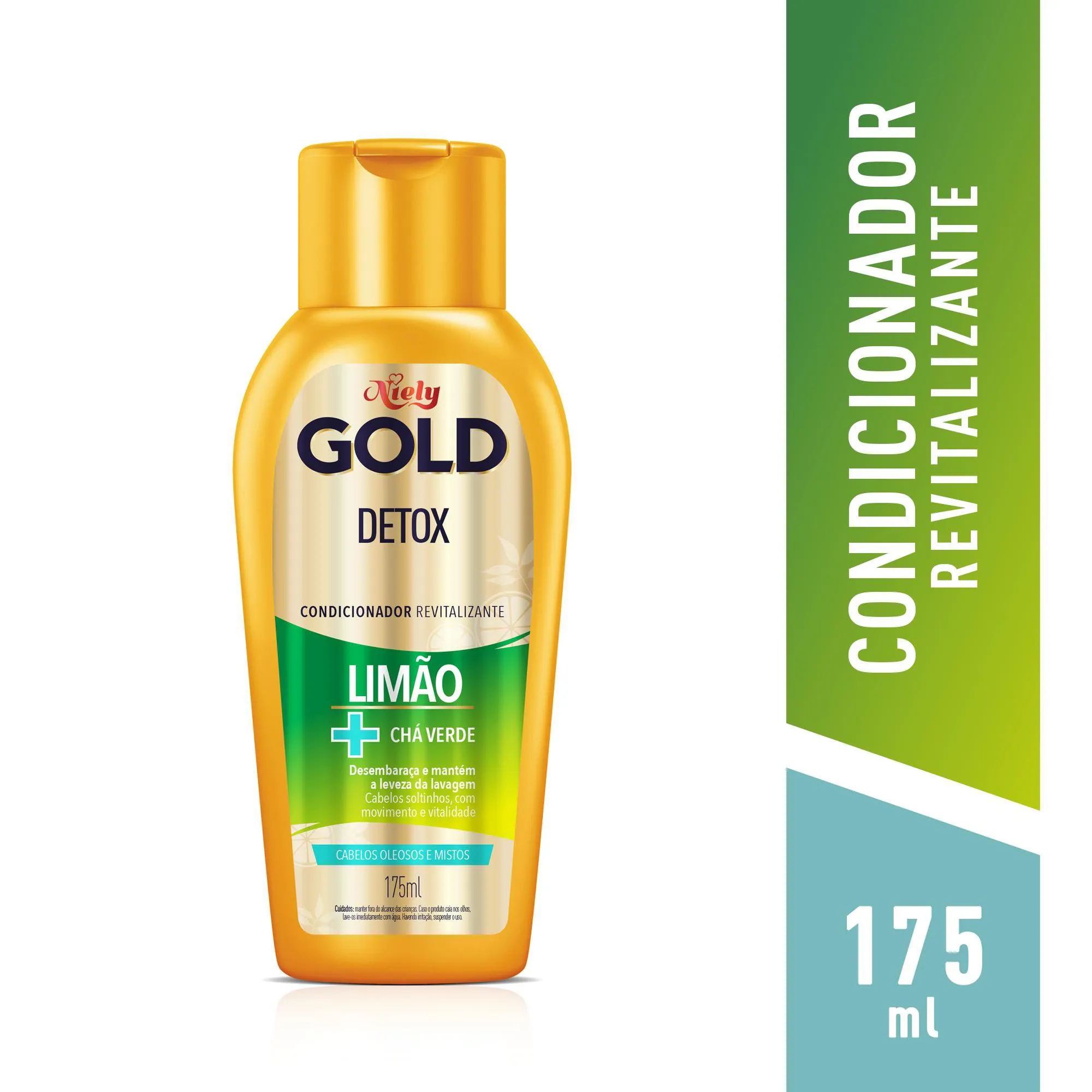 Condicionador Niely Gold detox limão + chá verde, 175ml — foto 2