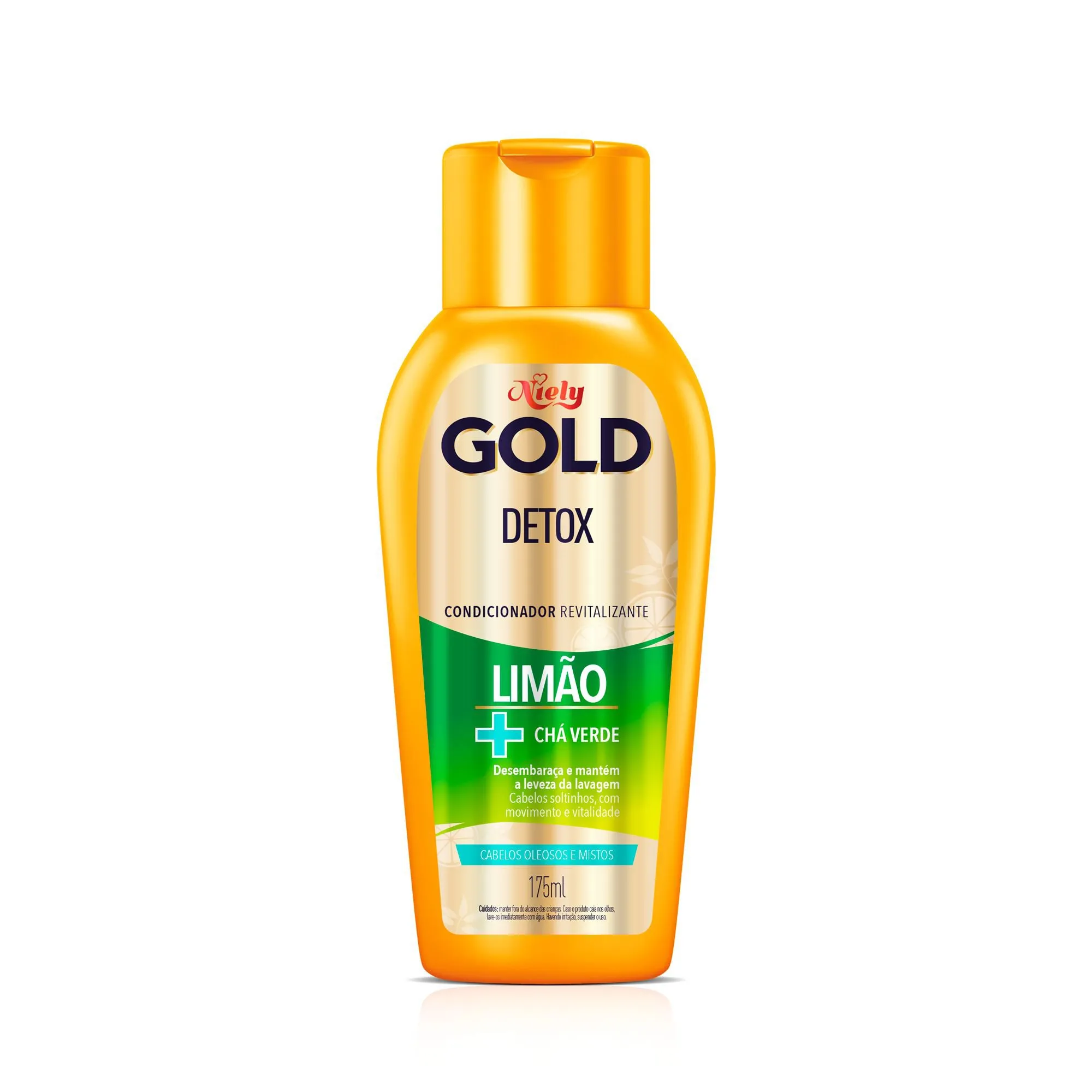 Condicionador Niely Gold detox limão + chá verde, 175ml