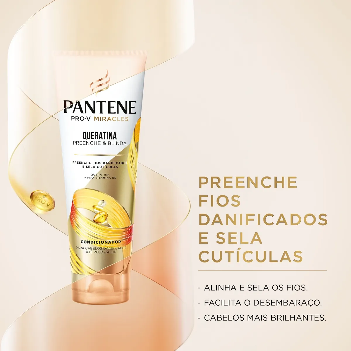 Condicionador Pantene Pro-V Miracles Queratina Preenche & Blinda 250ml — foto 4
