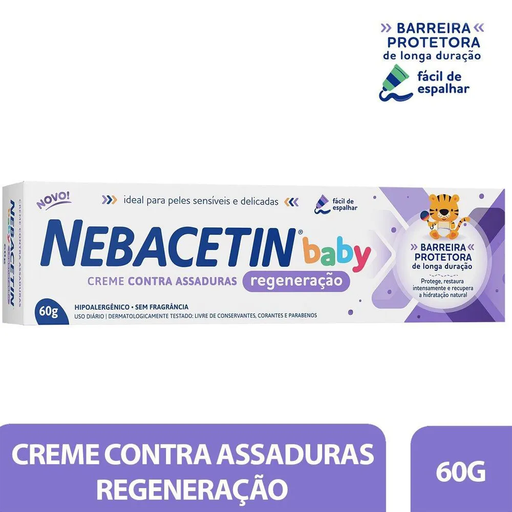 Creme Antiassaduras Nebacetin Baby Regeneração 60g — foto 2