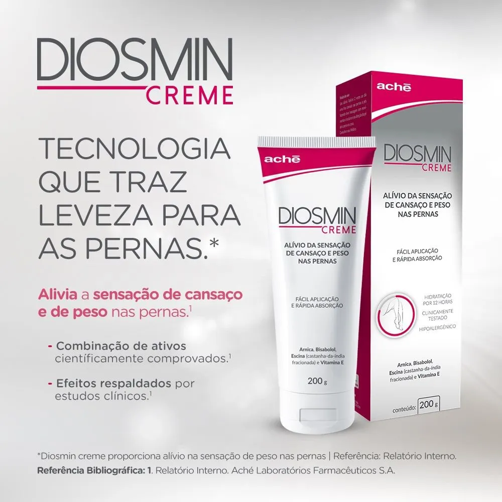 Creme Corporal Aché Diosmin para Pernas 200g — foto 5