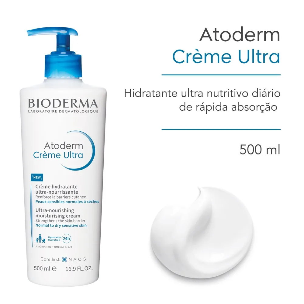 Creme Corporal Bioderma Atoderm Ultra Hidratante 500ml — foto 2