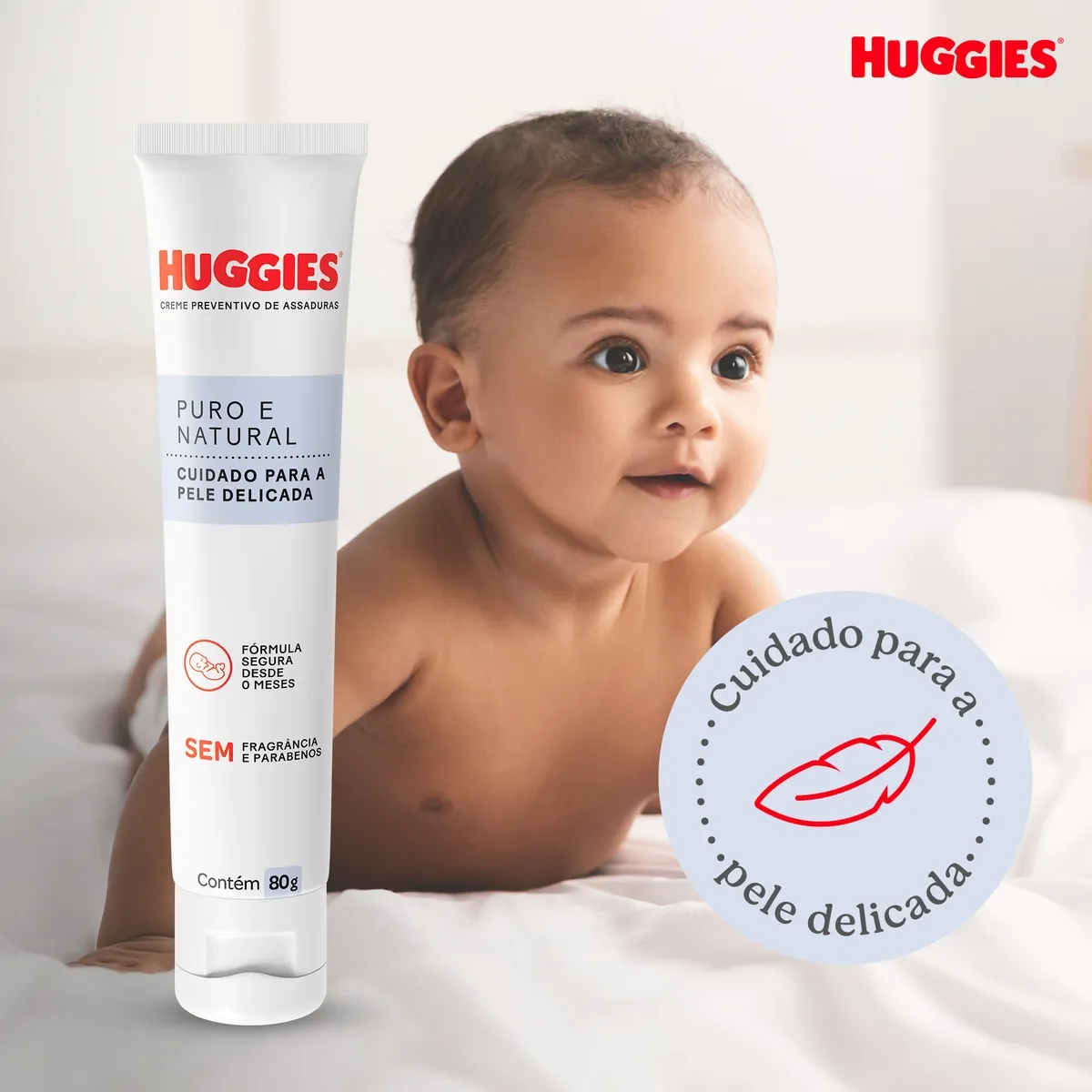 Creme de Assaduras Huggies Puro e Natural 80g — foto 3