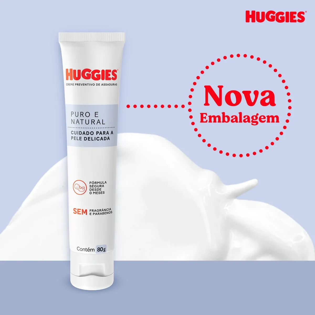 Creme de Assaduras Huggies Puro e Natural 80g — foto 2