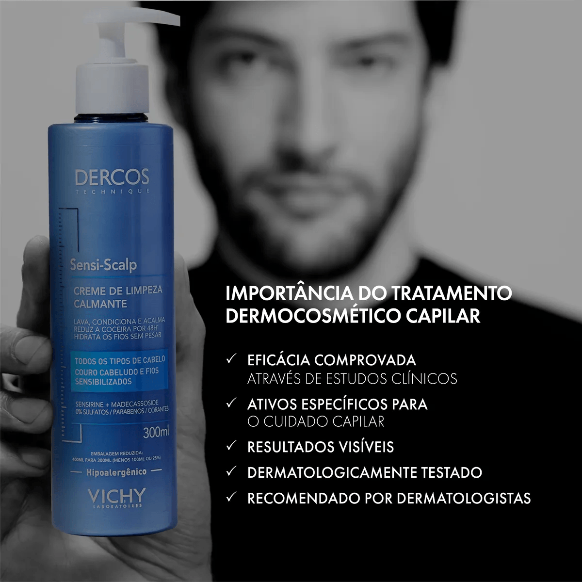 Creme de Limpeza Capilar Vichy Dercos Sensi-Scalp 300ml — foto 2