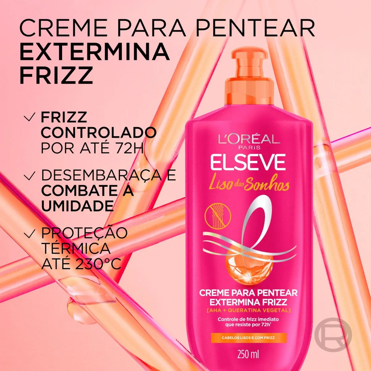 Creme de Pentear Elseve Liso dos Sonhos Extermina Frizz 250ml — foto 2