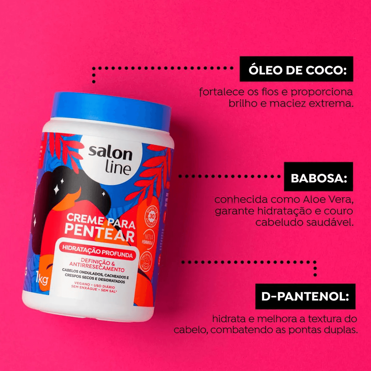 Creme de Pentear Salon Line Hidratação Profunda Vegano 1Kg — foto 4