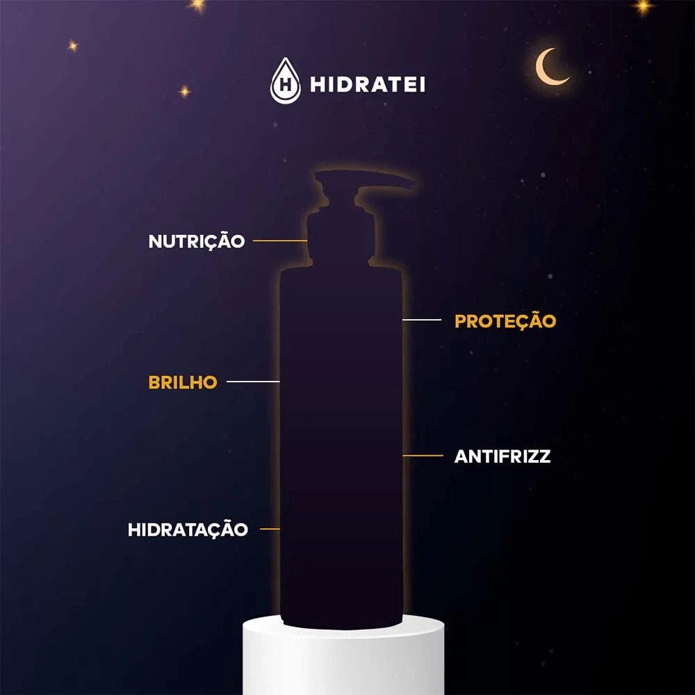 Creme de Tratamento Capilar Hidratei Noite Hidratação e Reconstrução 250ml — foto 6