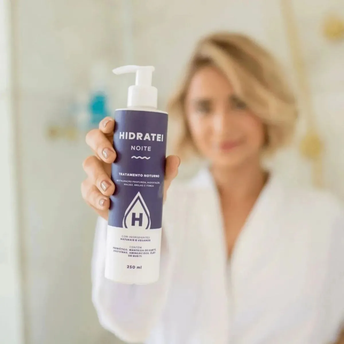 Creme de Tratamento Capilar Hidratei Noite Hidratação e Reconstrução 250ml — foto 2