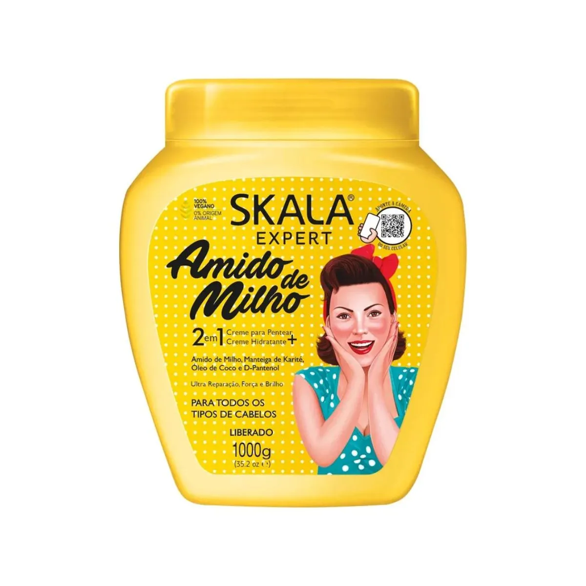 Creme de Tratamento Capilar Skala Expert Amido de Milho 2 em 1 1000g