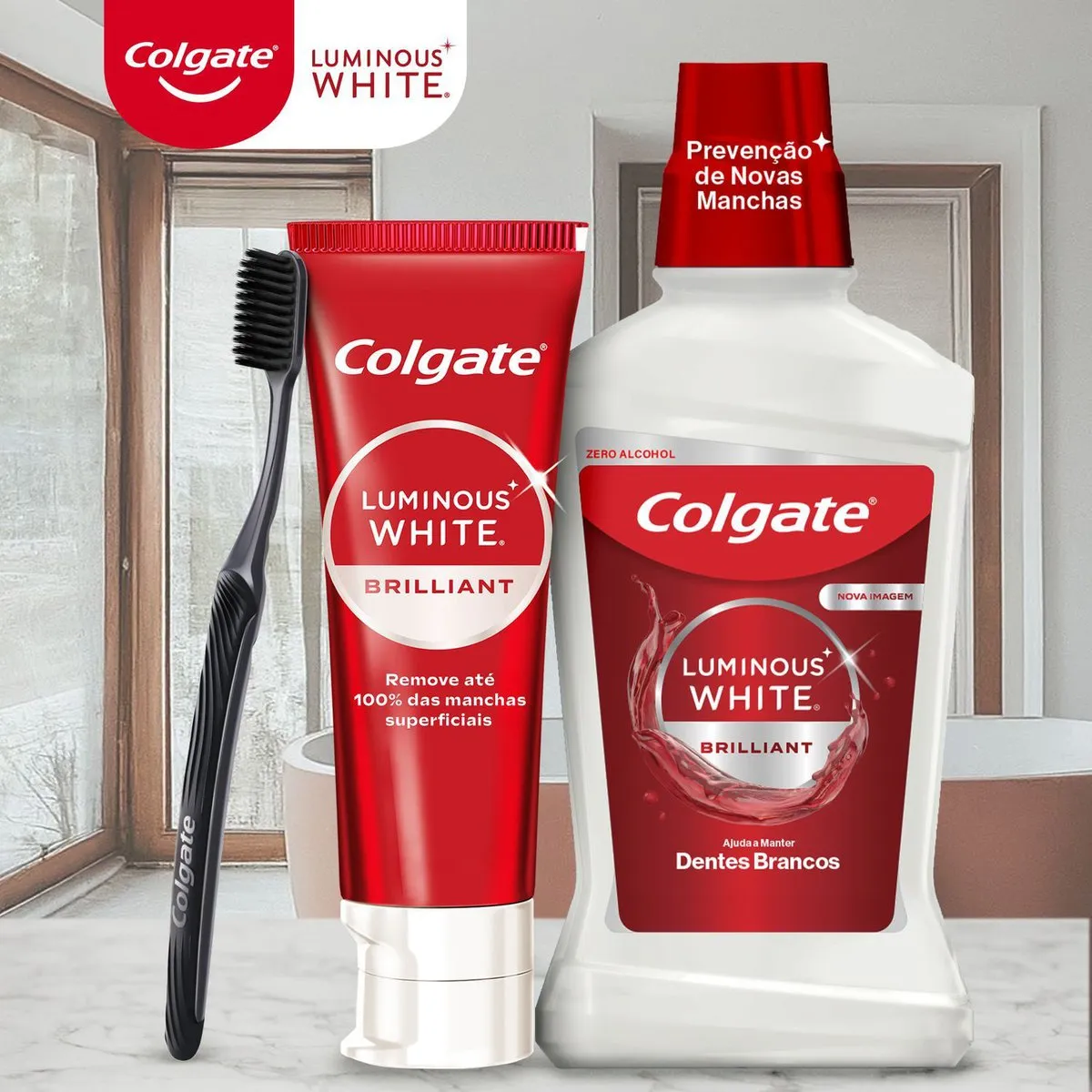 Creme Dental Clareador Colgate Luminous White Briliiant Mint 140g — foto 10