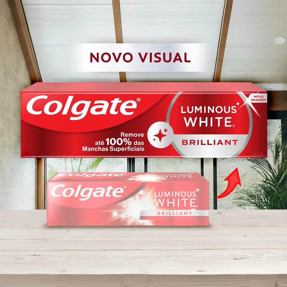 Creme Dental Clareador Colgate Luminous White Brilliant 70g — foto 8